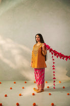 Basanti Bahaar Embroidered Kurta Set- Set of 2 - CiceroniKurta Set, Festive WearPants and Pajamas