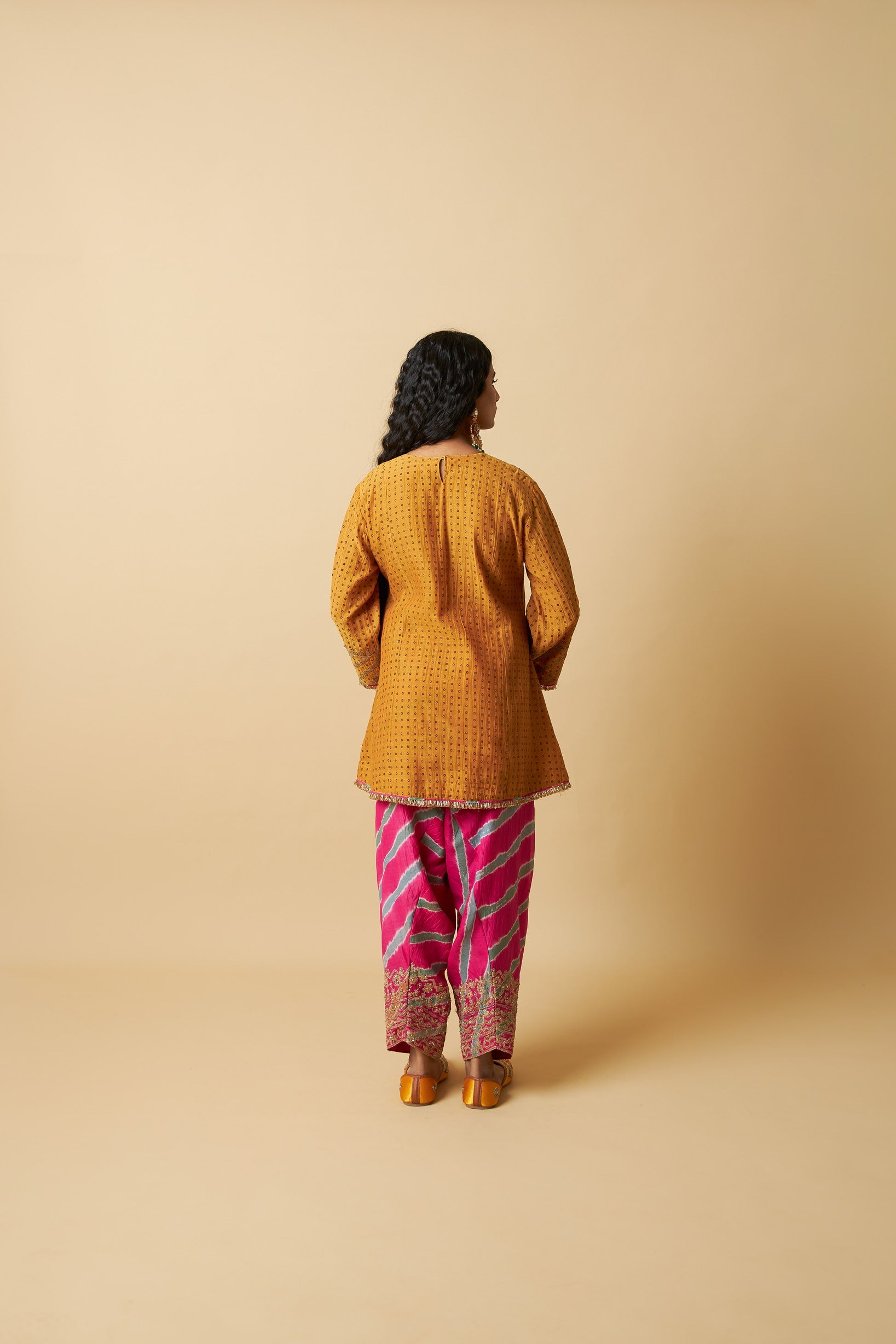Basanti Bahaar Embroidered Kurta Set- Set of 3 - CiceroniKurta Set, Festive WearPants and Pajamas