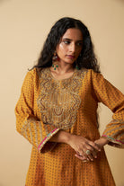 Basanti Bahaar Embroidered Kurta Set- Set of 3 - CiceroniKurta Set, Festive WearPants and Pajamas