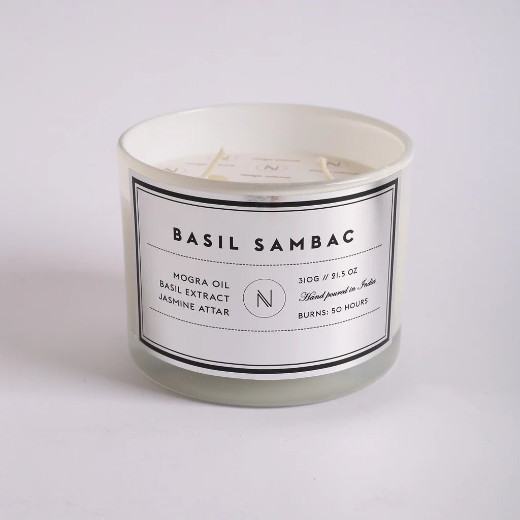 Basil Infused in Sambac Candle - CiceroniCandleNASO
