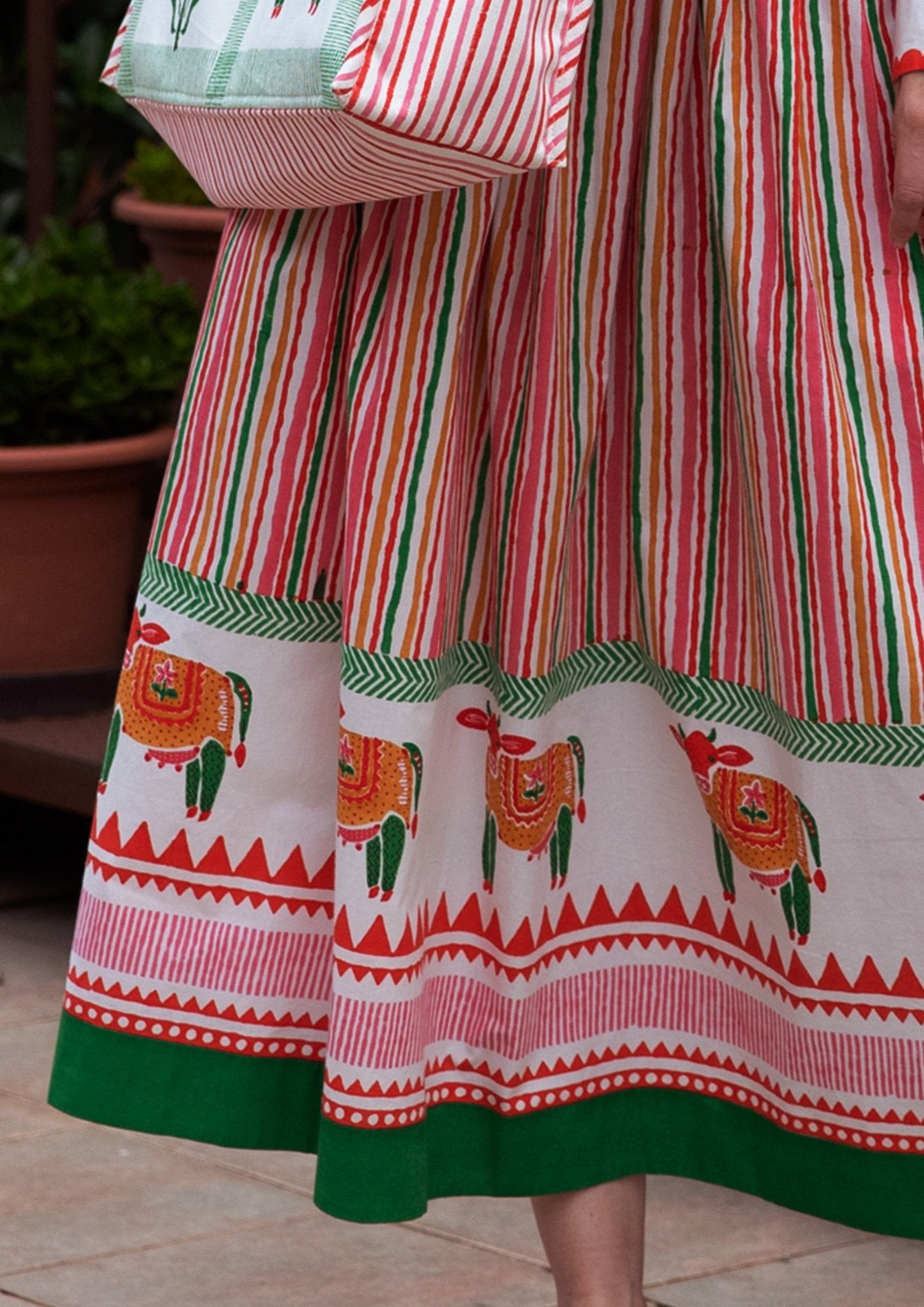 Bawari Skirt Cow Stripe - CiceroniSkirtsThe Raw India