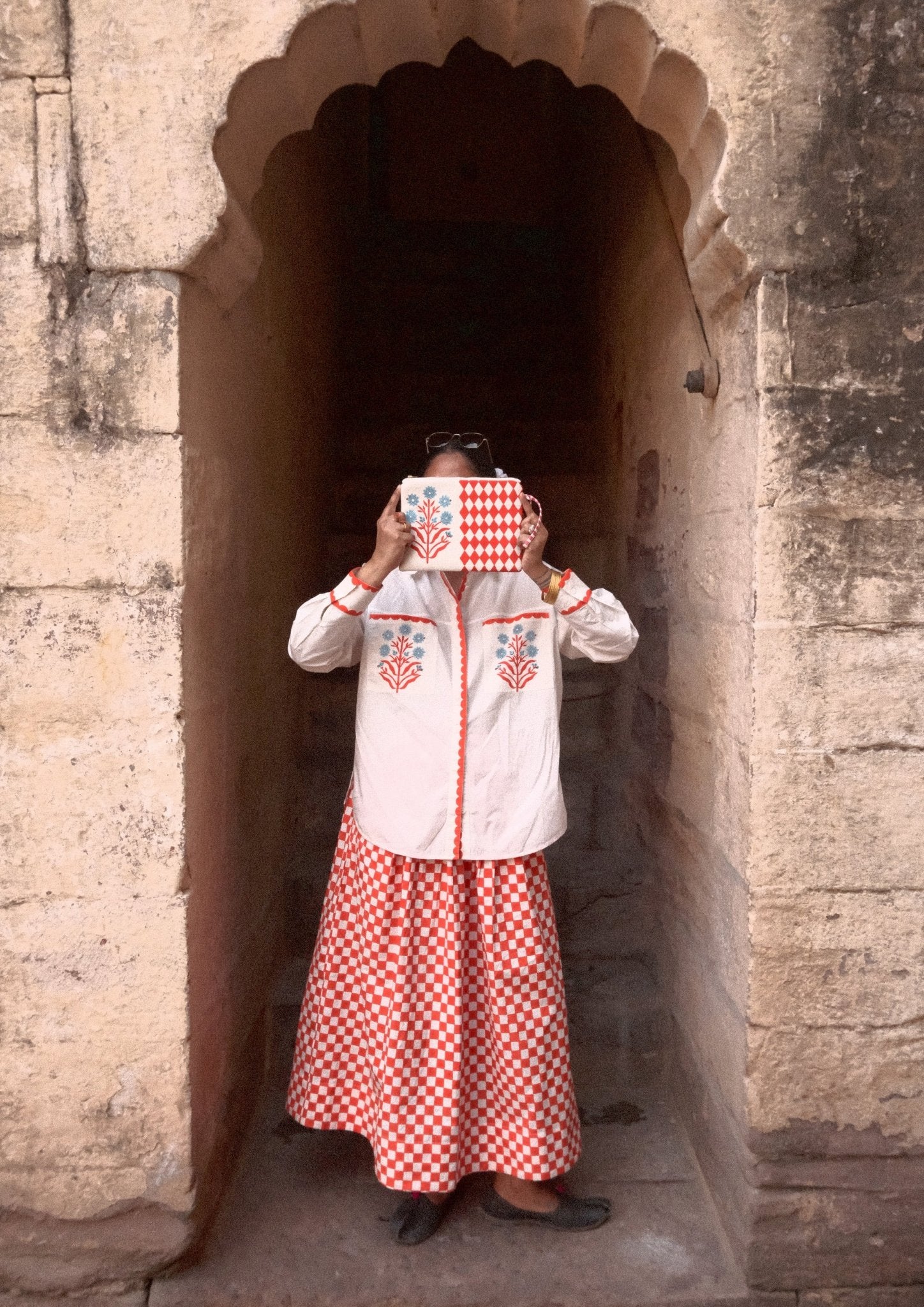 Bawari Skirt - Red Checks - CiceroniSkirtsThe Raw India