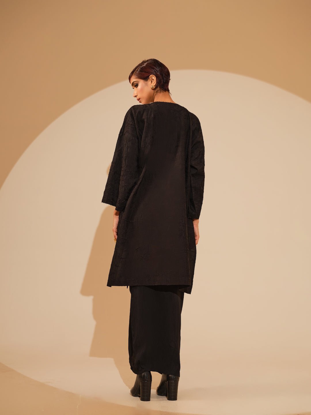 Beam Tunic - Black and Natural - CiceroniKurta, Everyday WearStoique