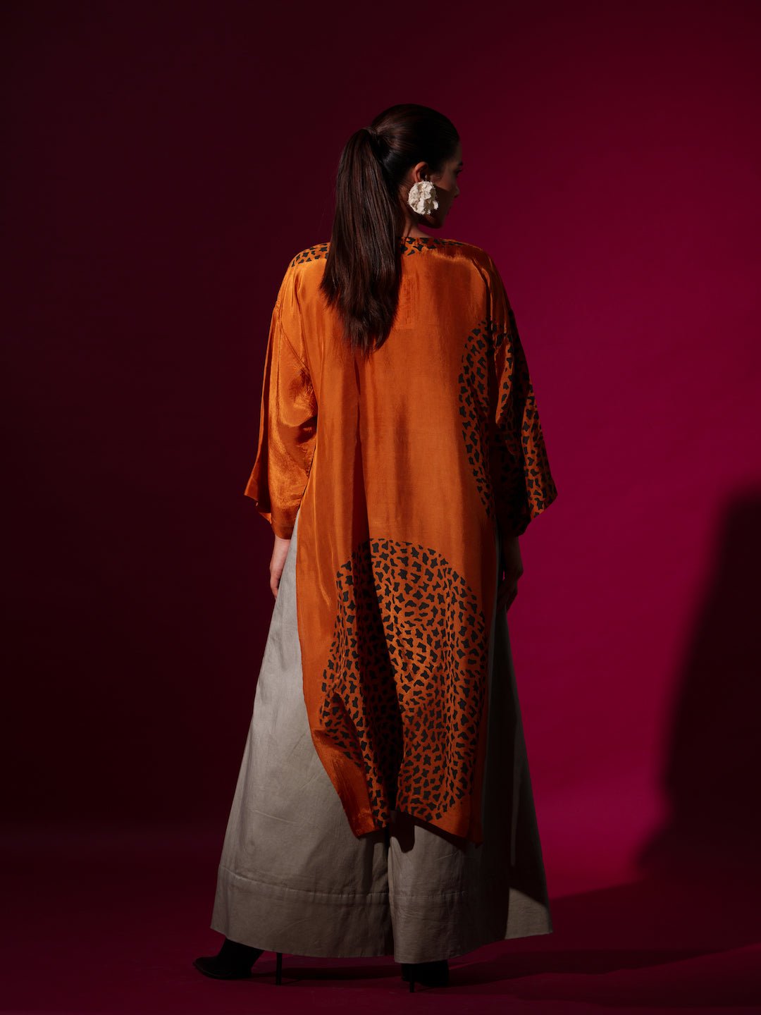 Beau Tunic - Rust Orange - CiceroniKurta, Festive WearStoique