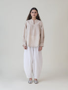 Beju Beige Top - CiceroniWomen ShirtsShades of India
