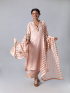 Bela Peach Dupatta - CiceroniDupattaShades of India