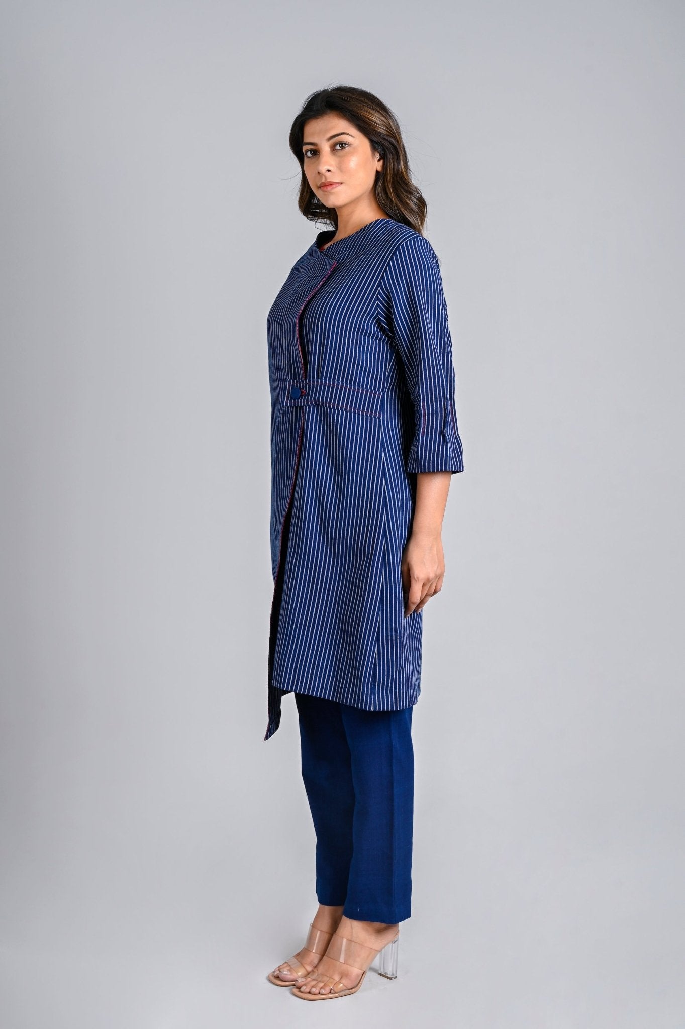 Belted Asymmetric Jacket - CiceroniJacketsRang by Rajvi