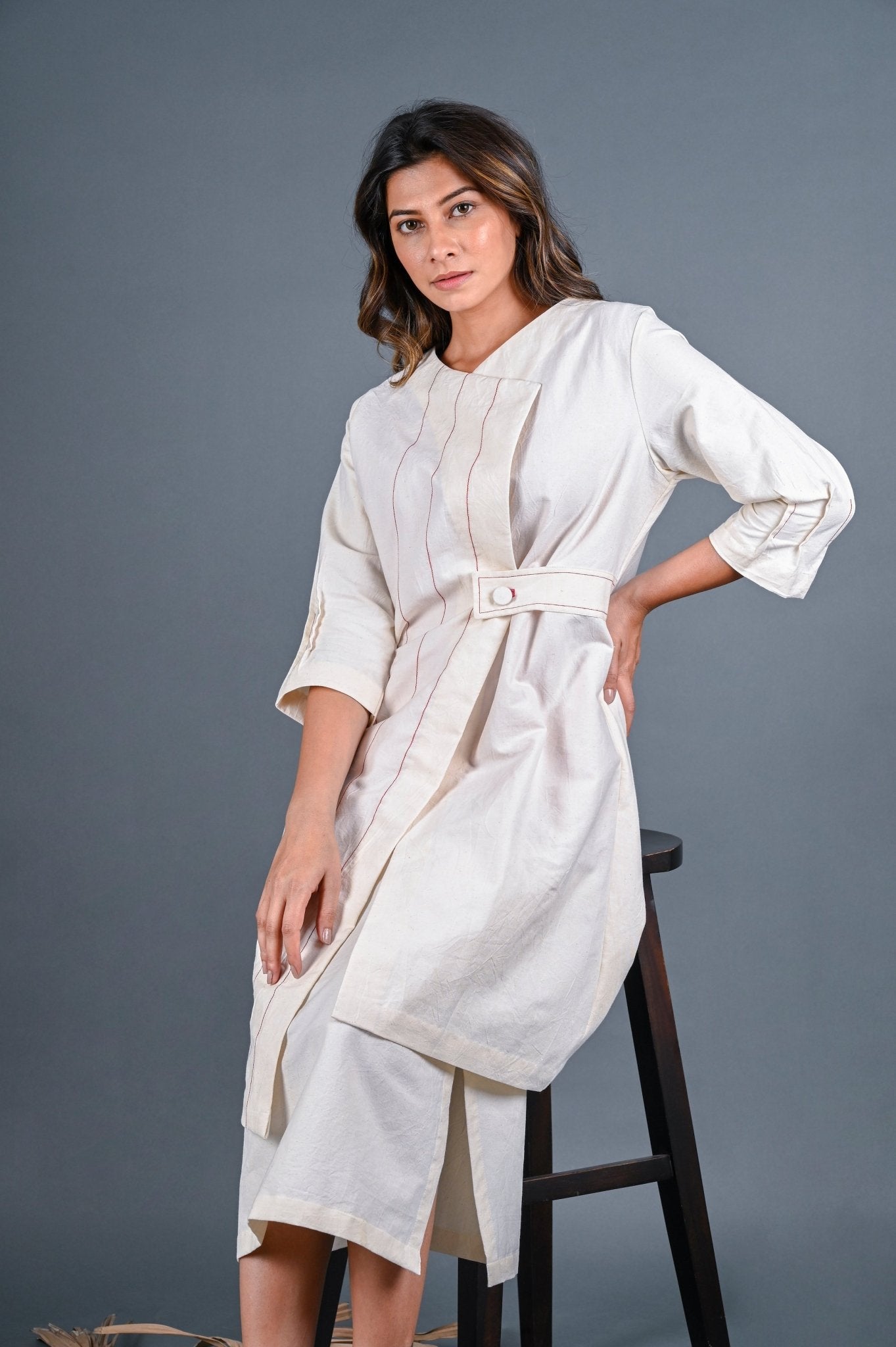 Belted Asymmetric Jacket - CiceroniJacketsRang by Rajvi