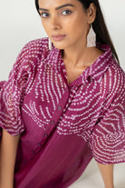 Berry Swirl Bandhani Tunic and Pants Set - CiceroniKurta Set, Everyday WearSilai Studio