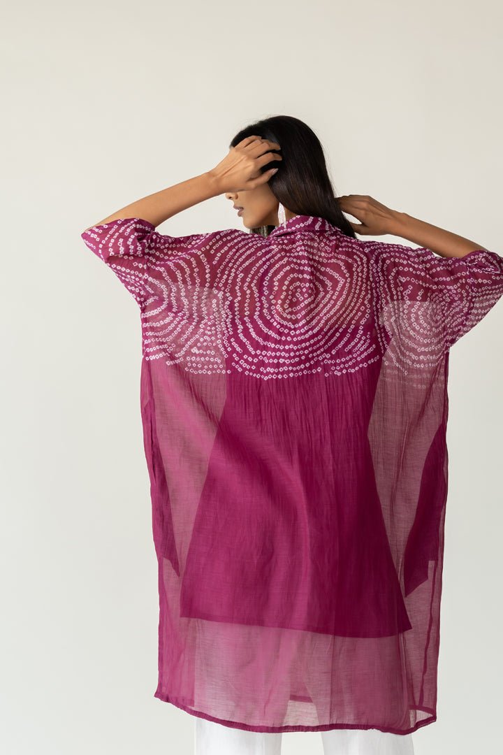 Berry Swirl Bandhani Tunic and Pants Set - CiceroniKurta Set, Everyday WearSilai Studio