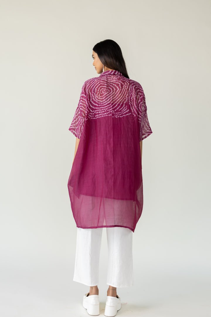 Berry Swirl Bandhani Tunic and Pants Set - CiceroniKurta Set, Everyday WearSilai Studio