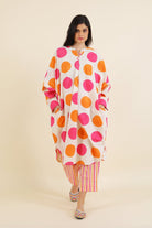 Bindi Co - ord Set - Orange & Pink - CiceroniKurta Set, Everyday WearSheetal Joshi Verma