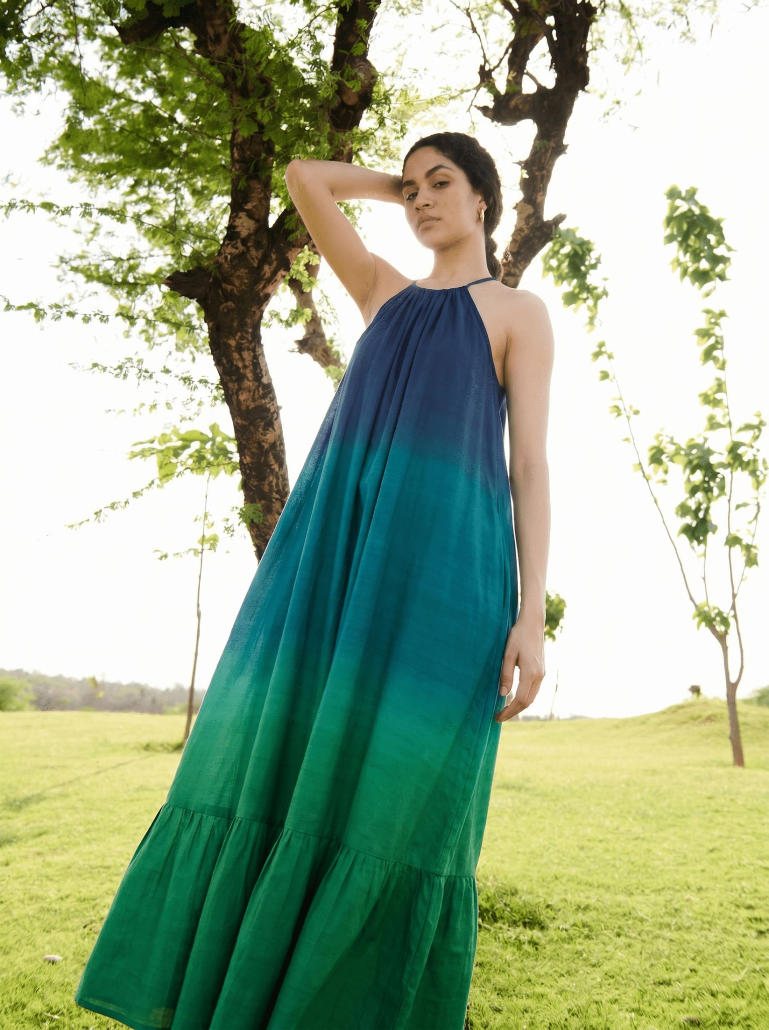 Birds of Paradise - Blue Green Ombre - CiceroniDressesRAAS Life