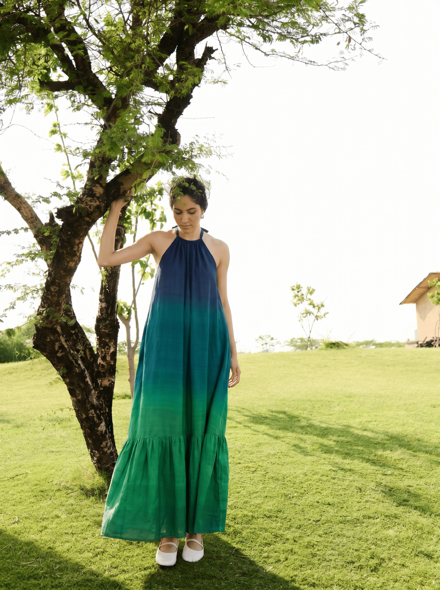 Birds of Paradise - Blue Green Ombre - CiceroniDressesRAAS Life