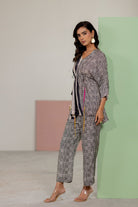 Black and Ivory Co-ord Set - CiceroniCo-ord SetTussah