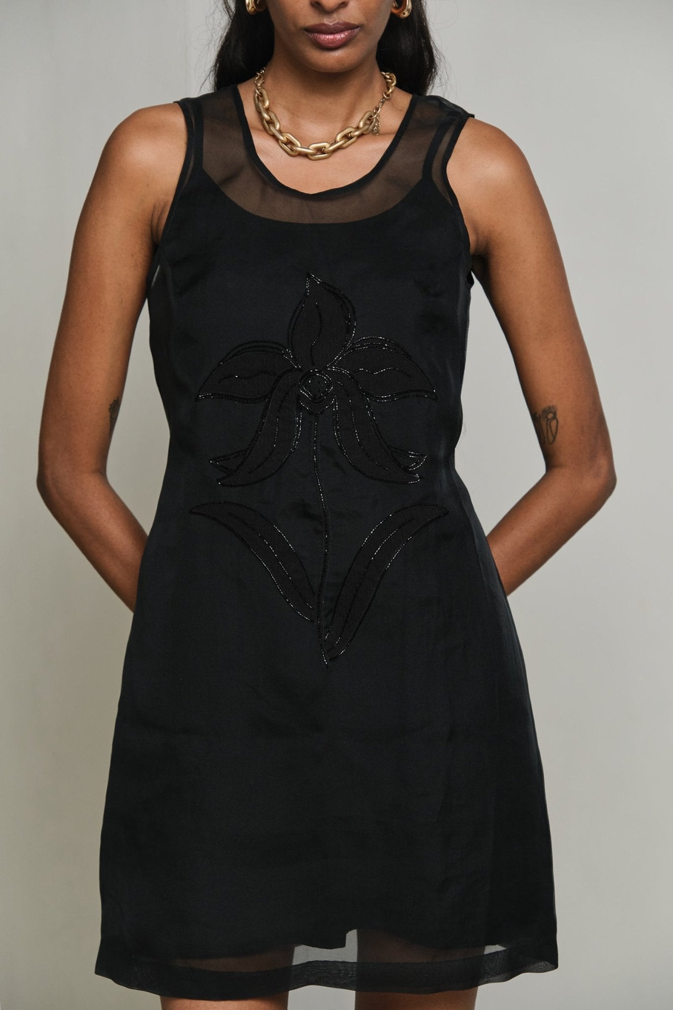 Black Bloom Dress - CiceroniDressesShimona