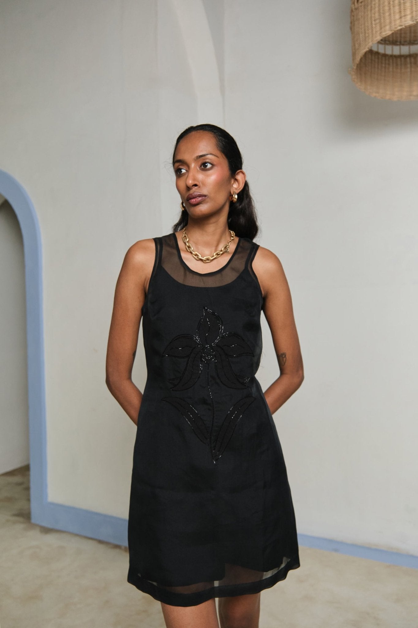 Black Bloom Dress - CiceroniDressesShimona