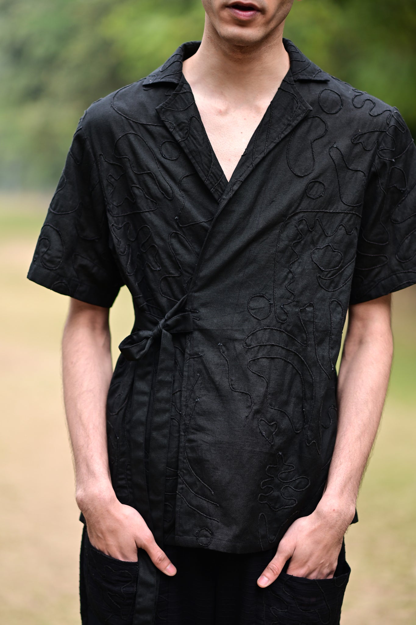 Black Embroidered Shirt - CiceroniMen ShirtsRAAS Life