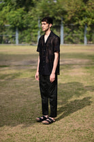 Black Embroidered Trousers - CiceroniPantsRAAS Life