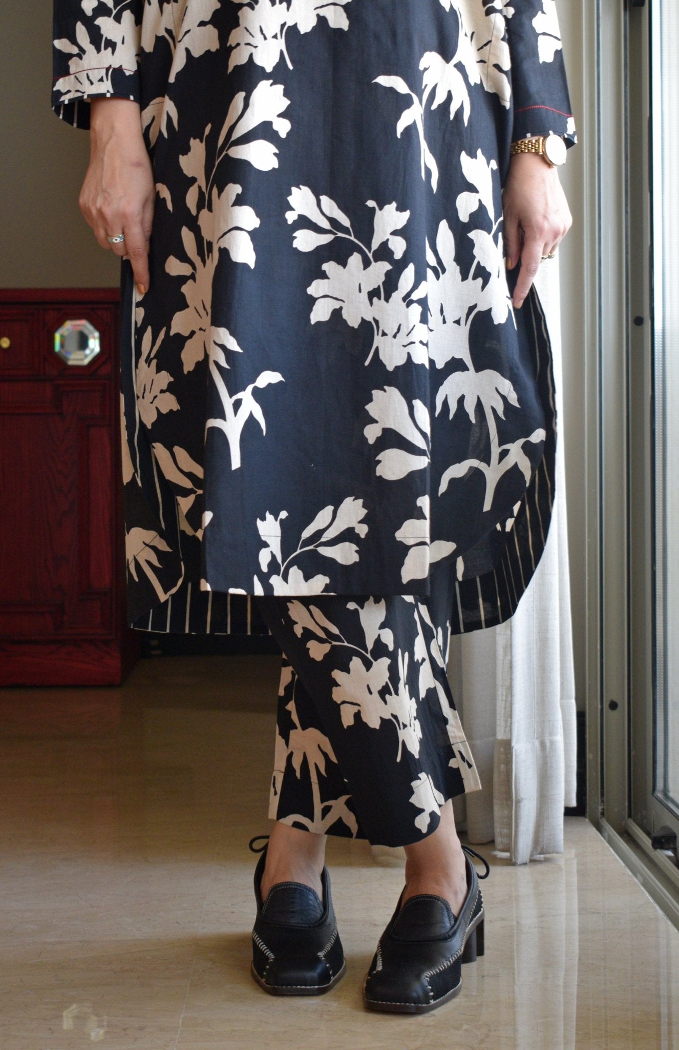 Black Floral Co - Ord Set - CiceroniKurta Set, Everyday WearHouse of Moxa