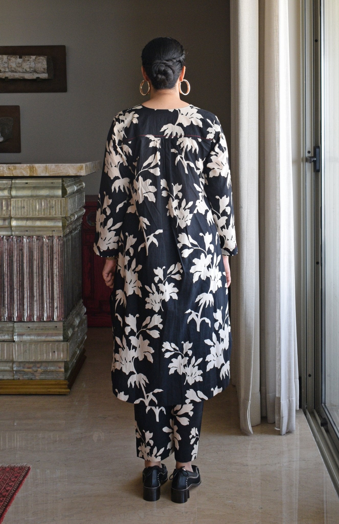 Black Floral Co - Ord Set - CiceroniKurta Set, Everyday WearHouse of Moxa