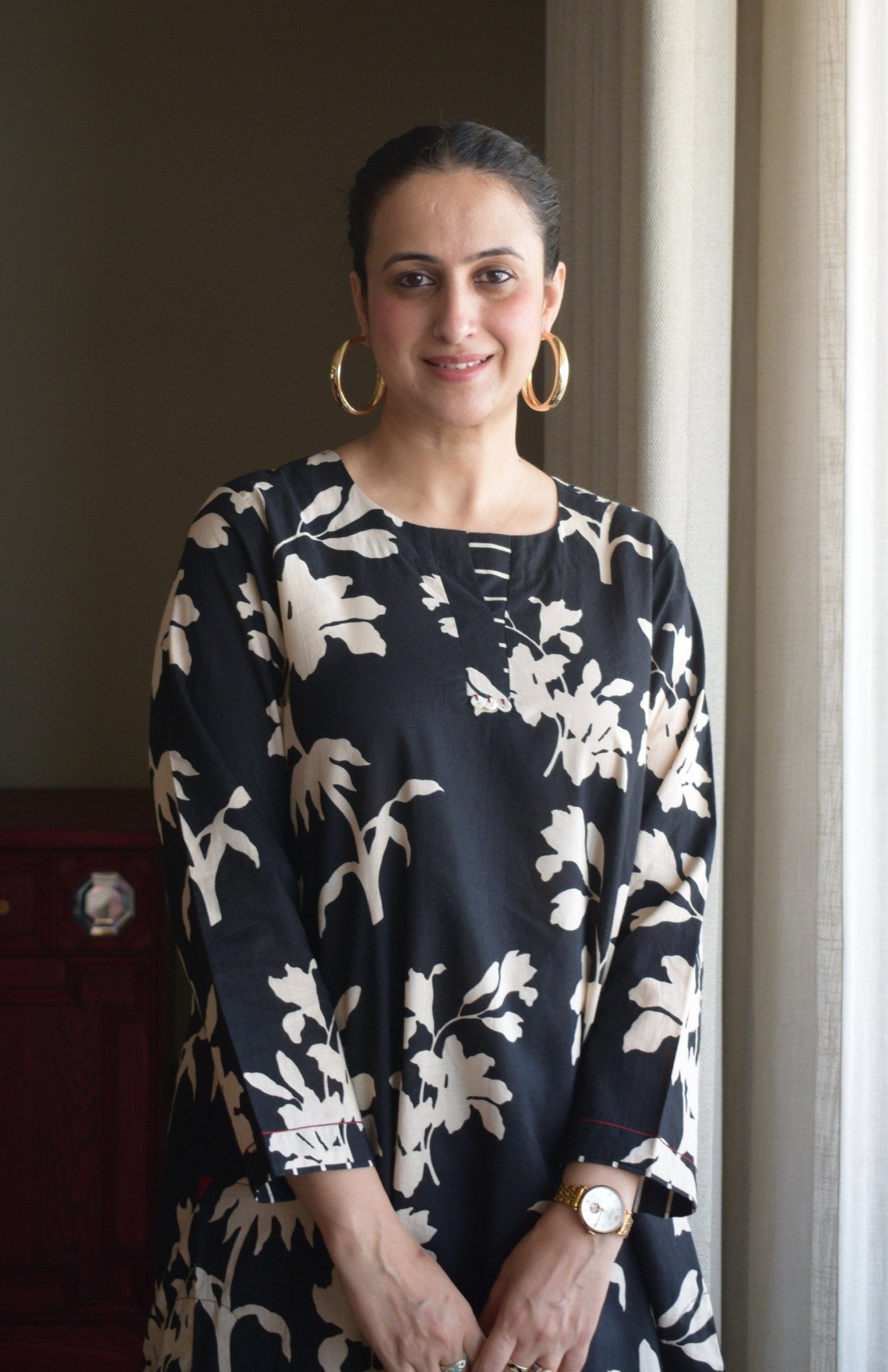 Black Floral Co - Ord Set - CiceroniKurta Set, Everyday WearHouse of Moxa