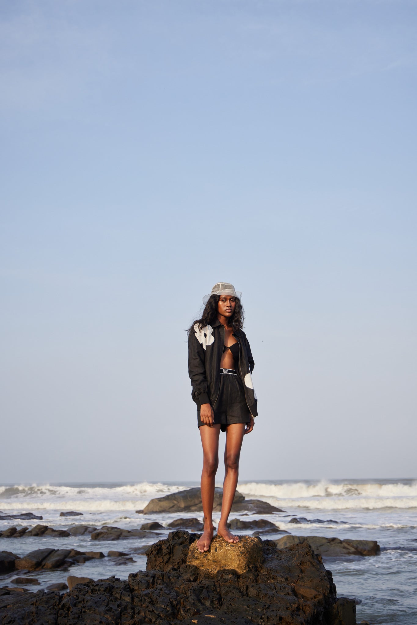 Black Linen Shorts - CiceroniShortsPriyanca Khanna