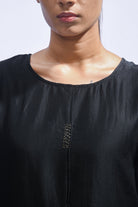 Black Silk Kurta & Pants Set - CiceroniKurta Set, Everyday WearJayati Goenka