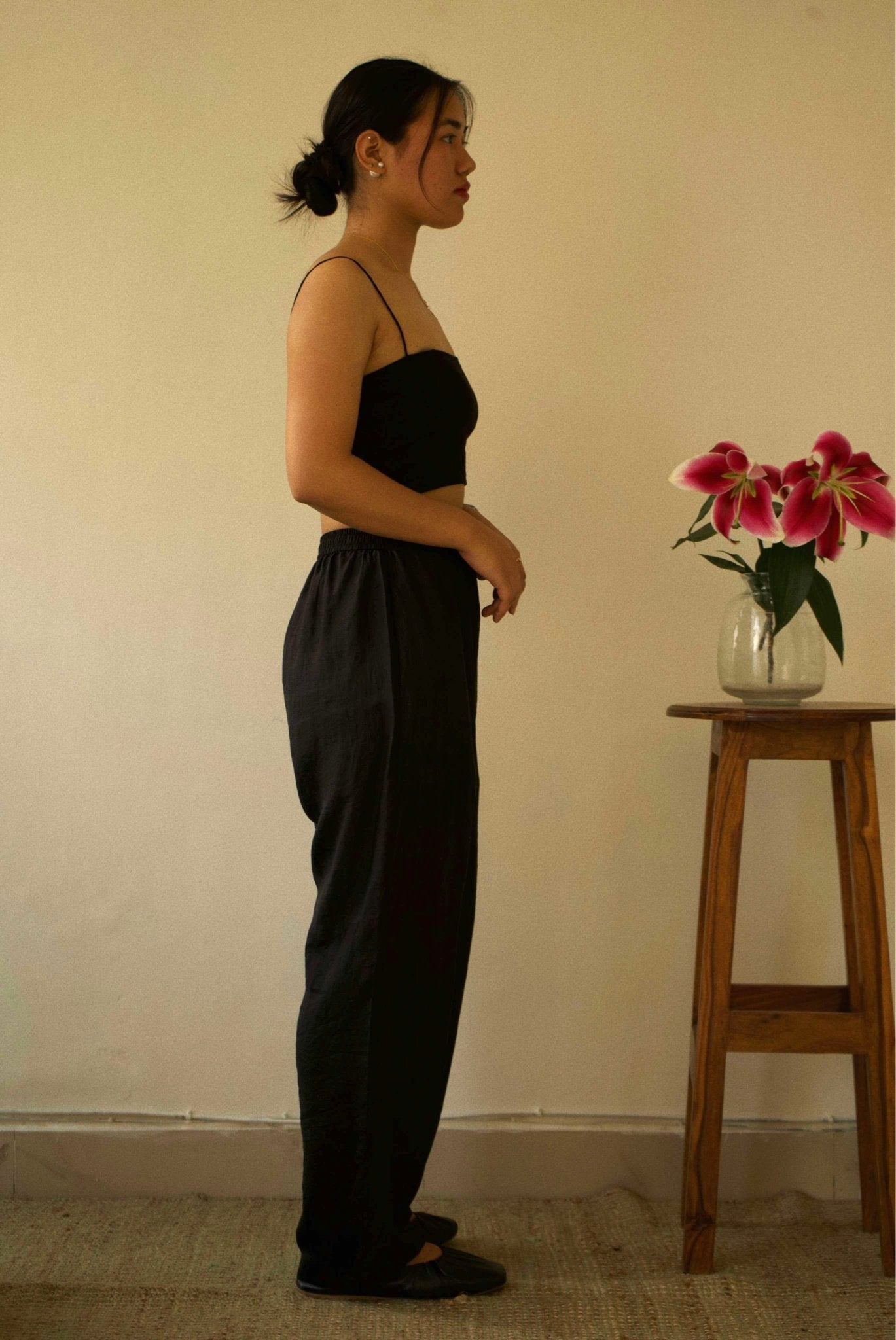 Black Silk Pants - CiceroniPantswith N.