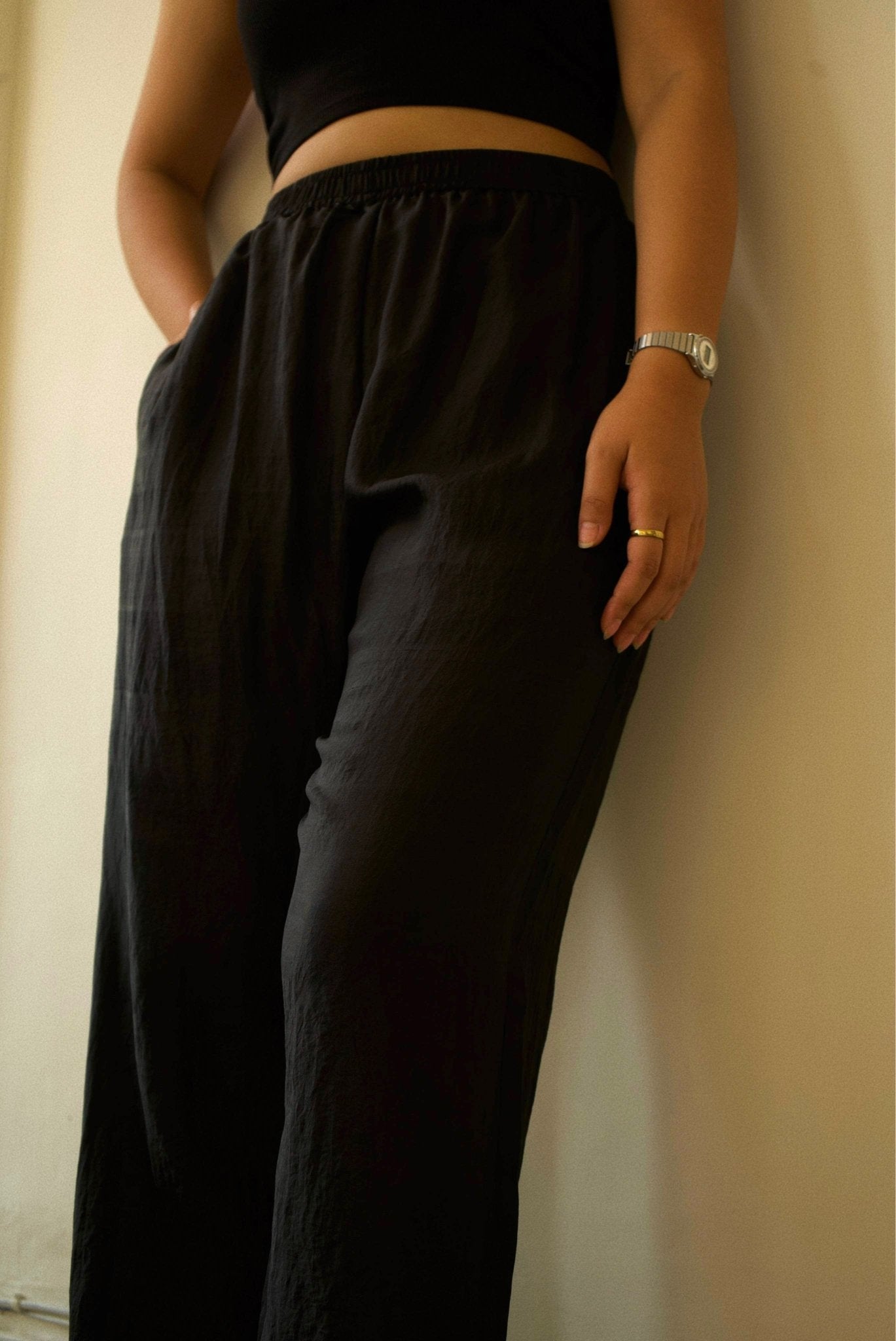 Black Silk Pants - CiceroniPantswith N.