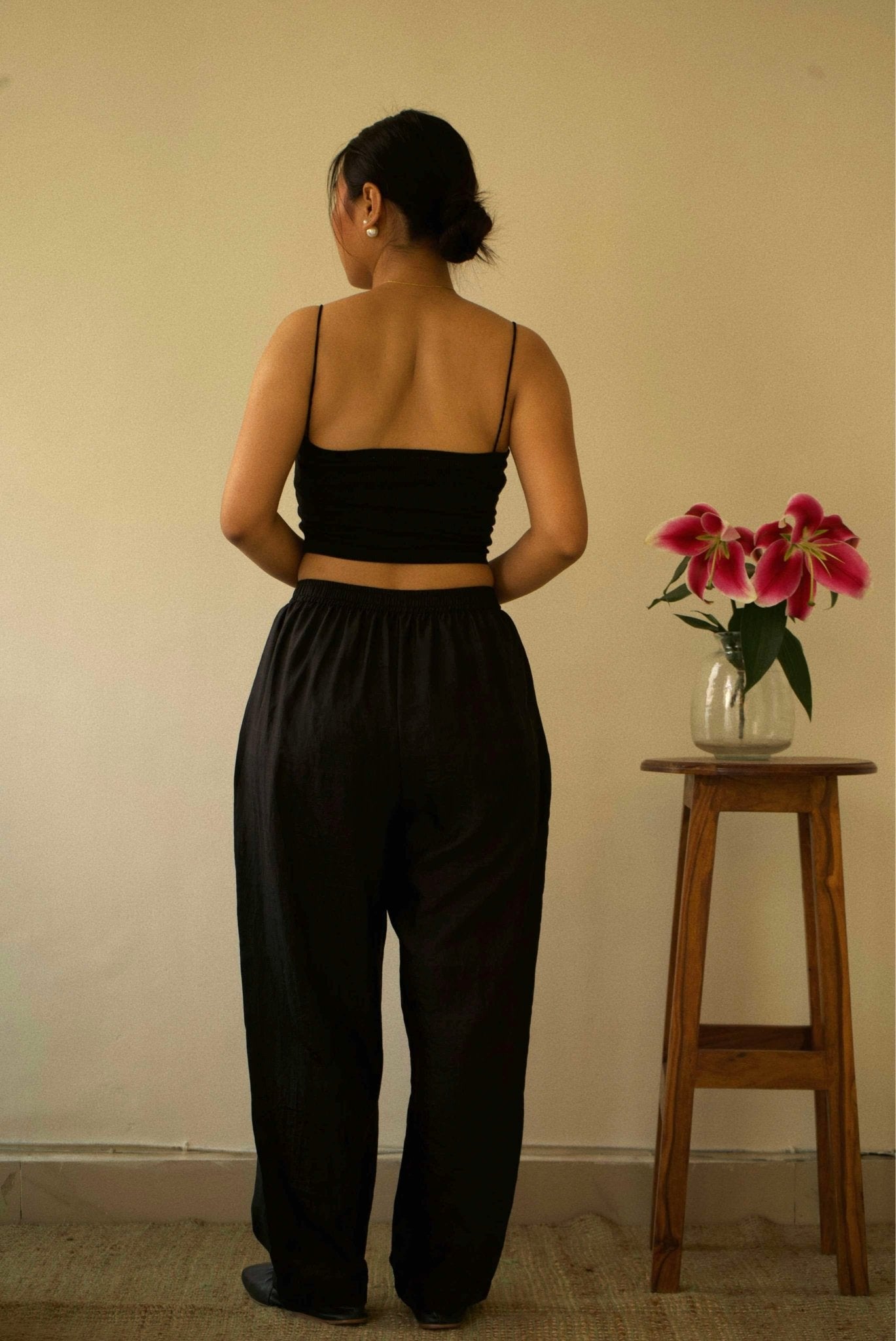Black Silk Pants - CiceroniPantswith N.