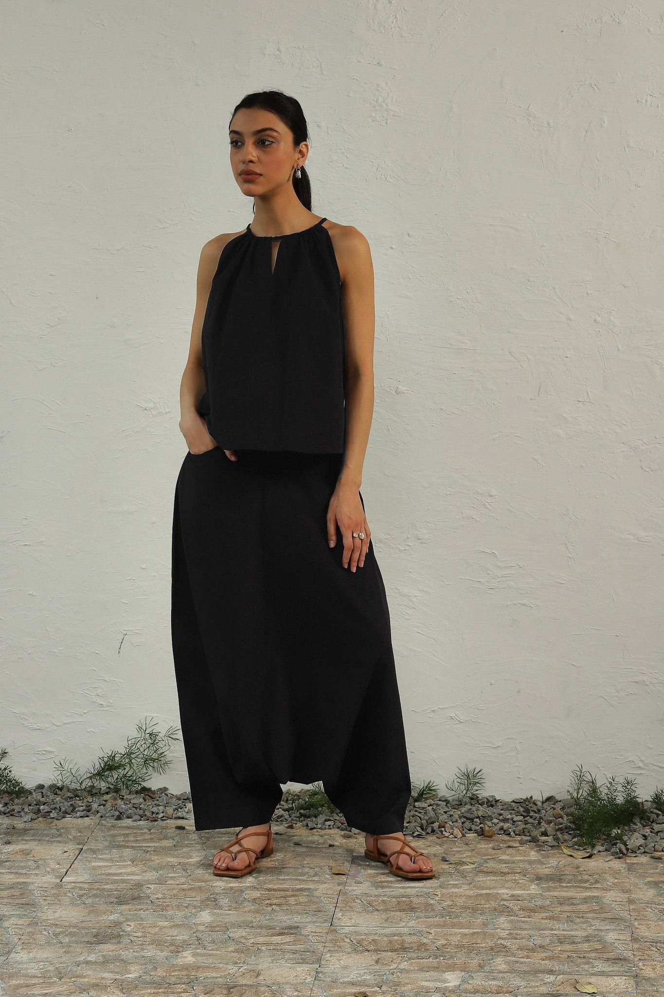 Black Ultra Gathered Co - Ord Set - CiceroniCo - ord SetCanoopi