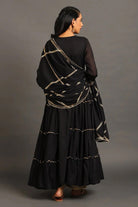 Black Zeenat Set - CiceroniKurta Set, Festive WearOmaana