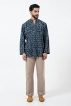 Block Printed Brushstroked Forever Kurta - CiceroniKurta, Everyday WearInkriti