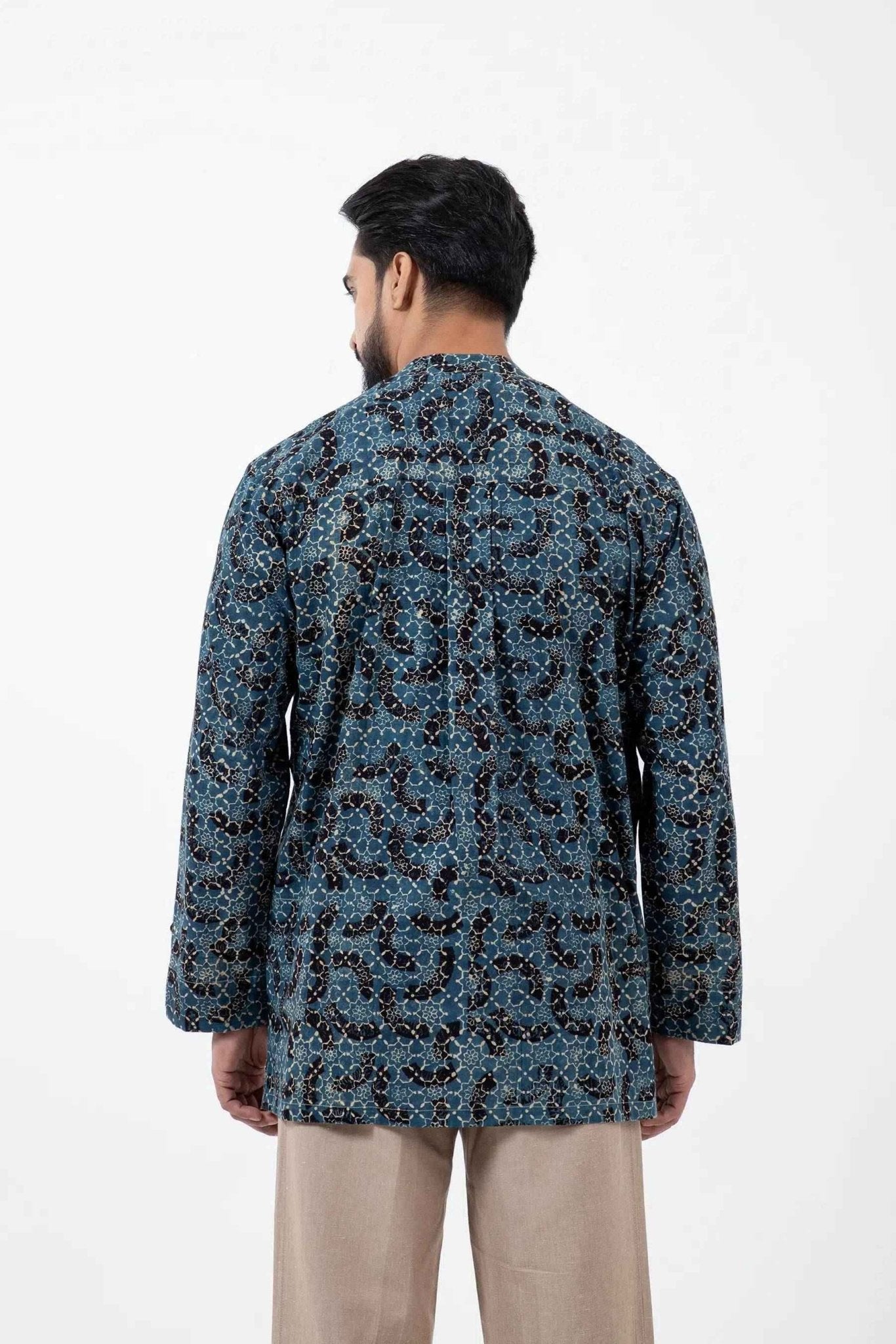 Block Printed Brushstroked Forever Kurta - CiceroniKurta, Everyday WearInkriti