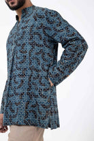 Block Printed Brushstroked Forever Kurta - CiceroniKurta, Everyday WearInkriti