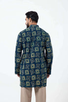 Block Printed Classic Half Seagreen Short Kurta - CiceroniKurta, Festive WearInkriti