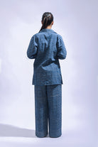Block Printed Cotton Chambray Blazer Set - CiceroniCo - ord SetJayati Goenka