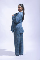 Block Printed Cotton Chambray Blazer Set - CiceroniCo - ord SetJayati Goenka
