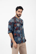 Block Printed Indigo Reliable Shirt - CiceroniMen ShirtsInkriti