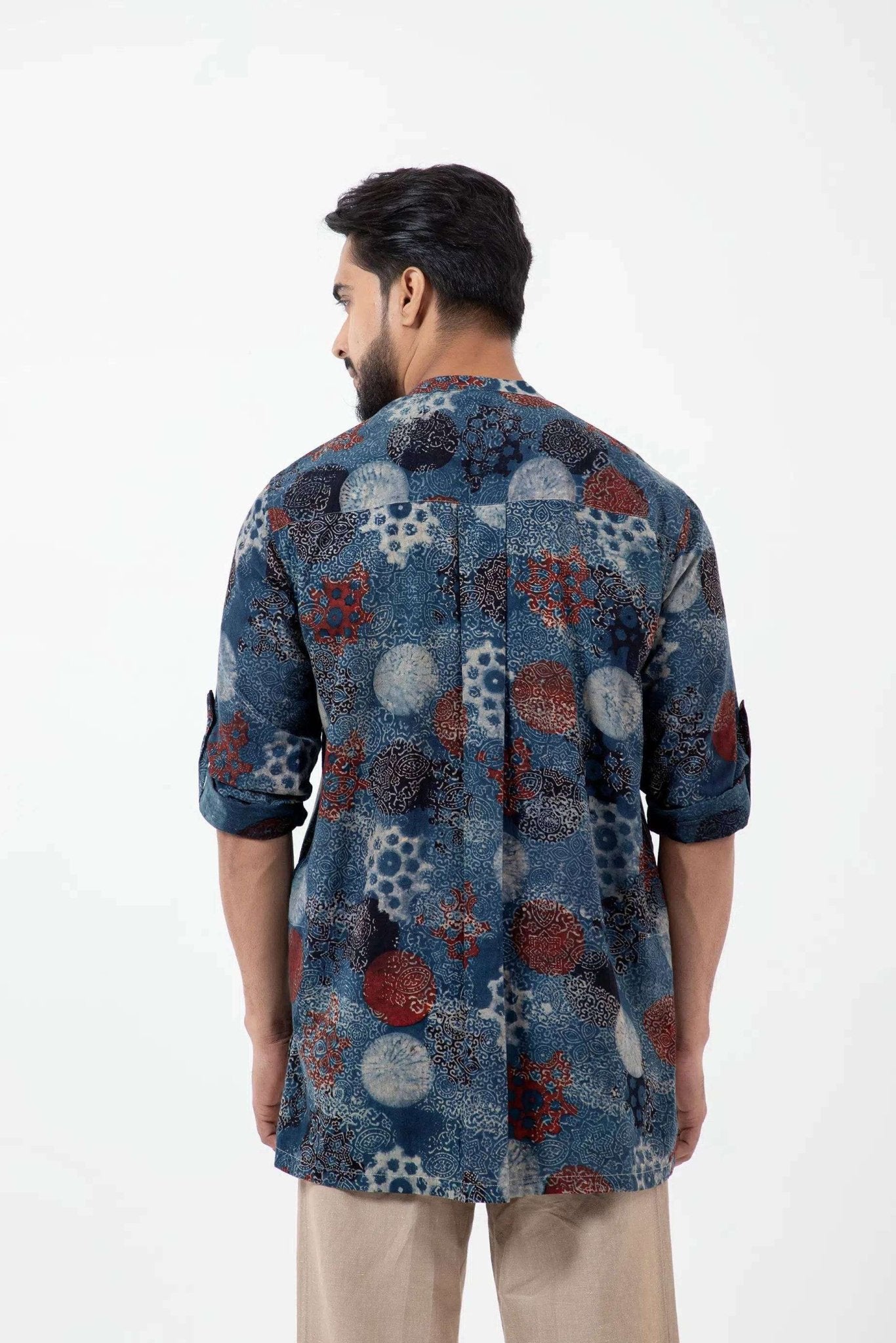 Block Printed Indigo Reliable Shirt - CiceroniMen ShirtsInkriti