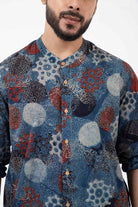 Block Printed Indigo Reliable Shirt - CiceroniMen ShirtsInkriti