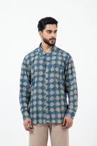 Block Printed Moonshine Everywhere Shirt - CiceroniMen ShirtsInkriti