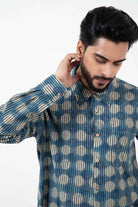 Block Printed Moonshine Everywhere Shirt - CiceroniMen ShirtsInkriti