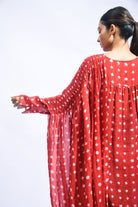 Block Printed Silk Kurta Set with Smocked Dupatta - CiceroniKurta Set, Everyday WearJayati Goenka
