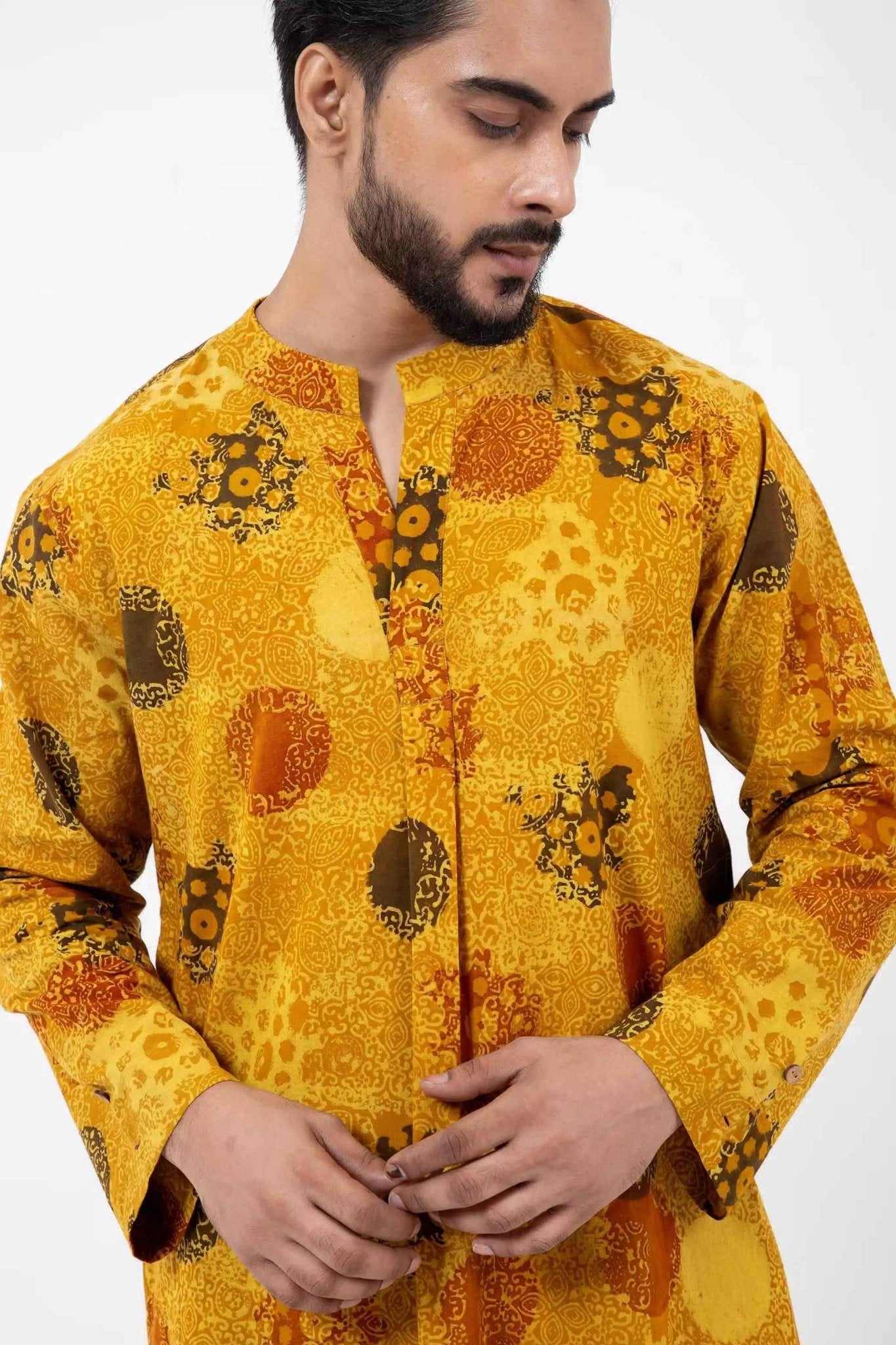 Block Printed Sunshine Forever Kurta - Yellow - CiceroniKurta, Everyday WearInkriti