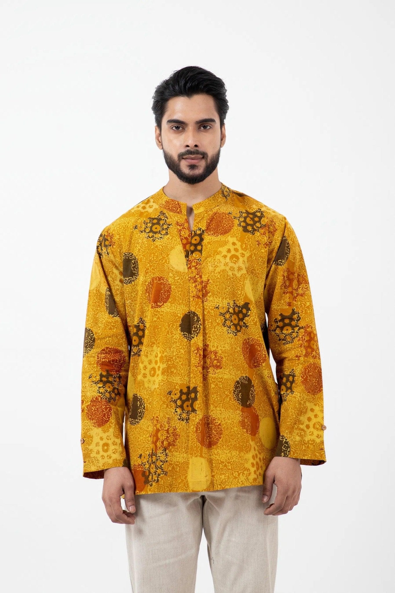 Block Printed Sunshine Forever Kurta - Yellow - CiceroniKurta, Everyday WearInkriti