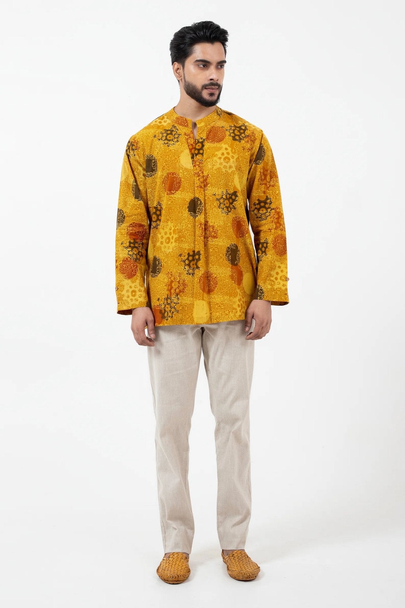 Block Printed Sunshine Forever Kurta - Yellow - CiceroniKurta, Everyday WearInkriti