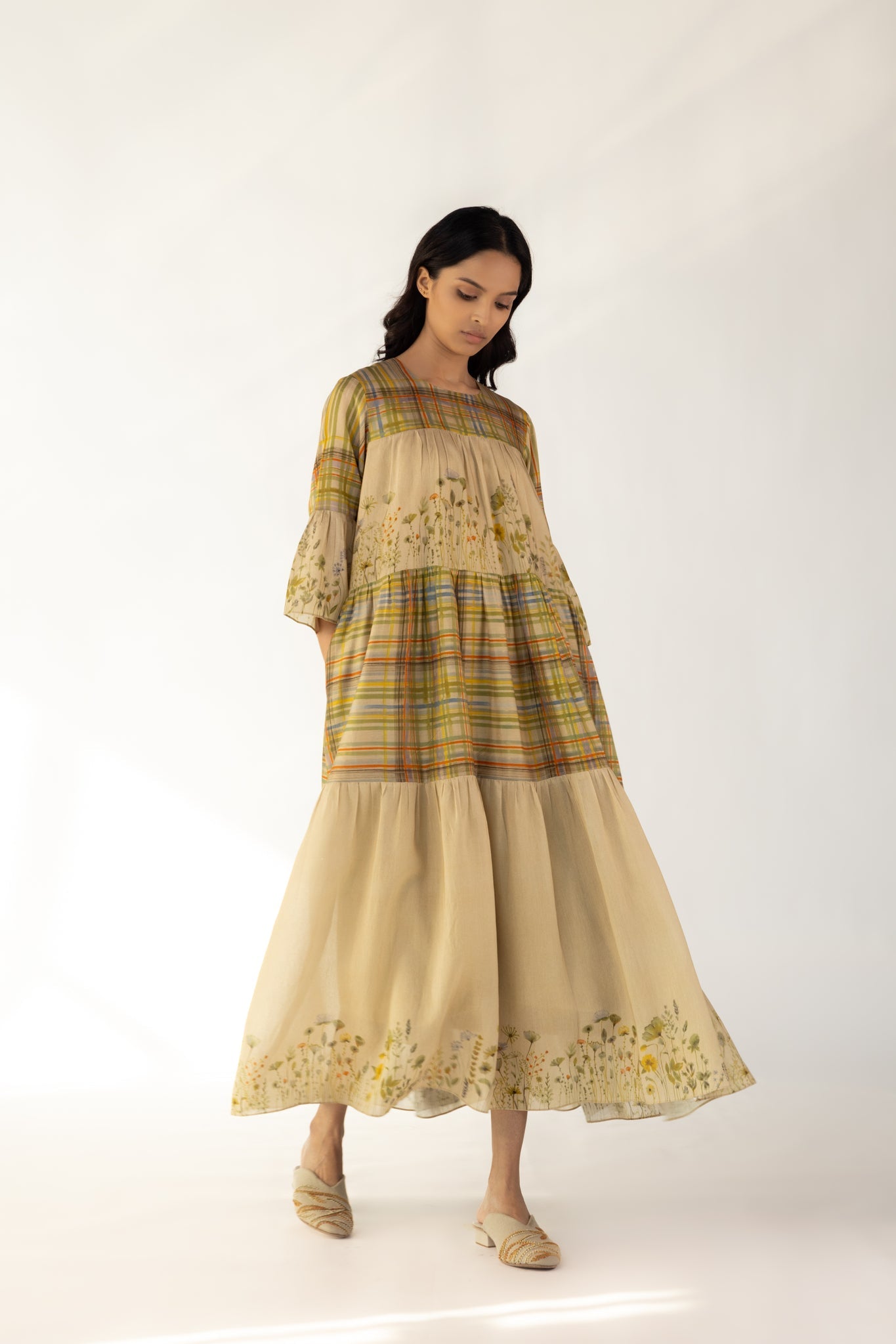 Bloom Check Dress - CiceroniDressesOtouto