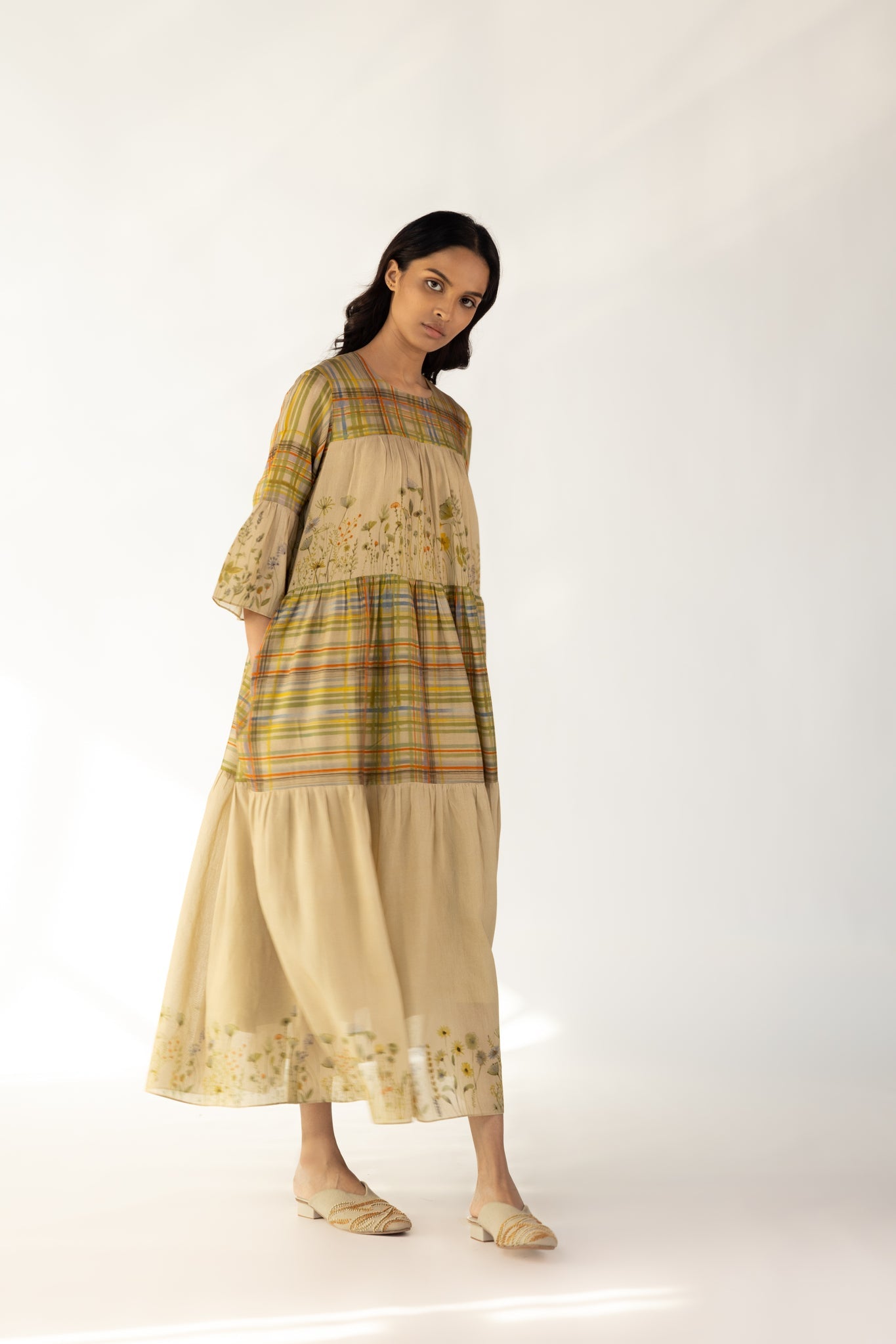 Bloom Check Dress - CiceroniDressesOtouto